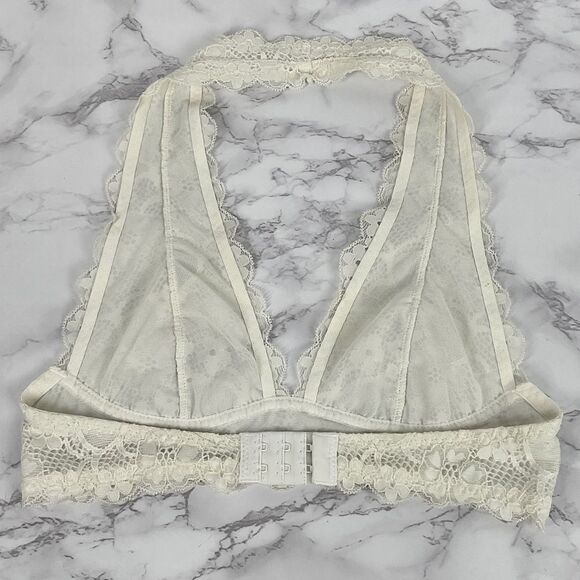 Intimately Free People Ivory Lace Halter Bralette XS - Picture 3 of 4